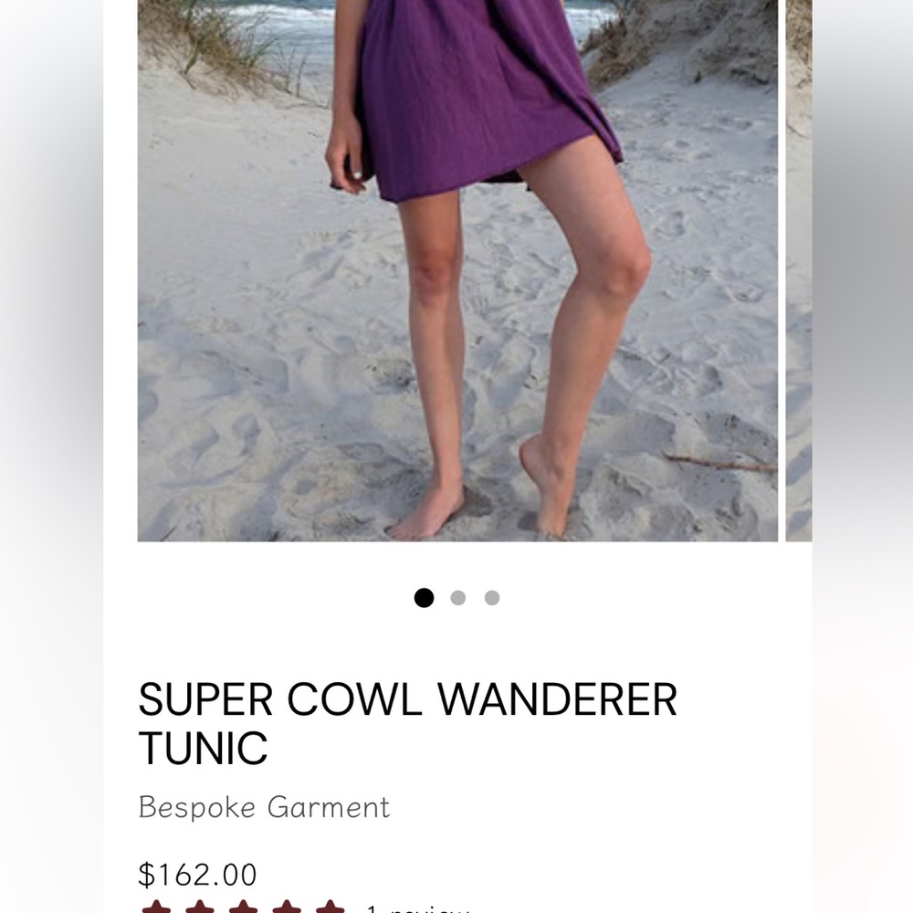 Gaia Conceptions Wander Super Cowl Neck Lagenlook Tunic in Sandalwood 100%Linen - Picture 2 of 7